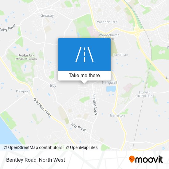Bentley Road map