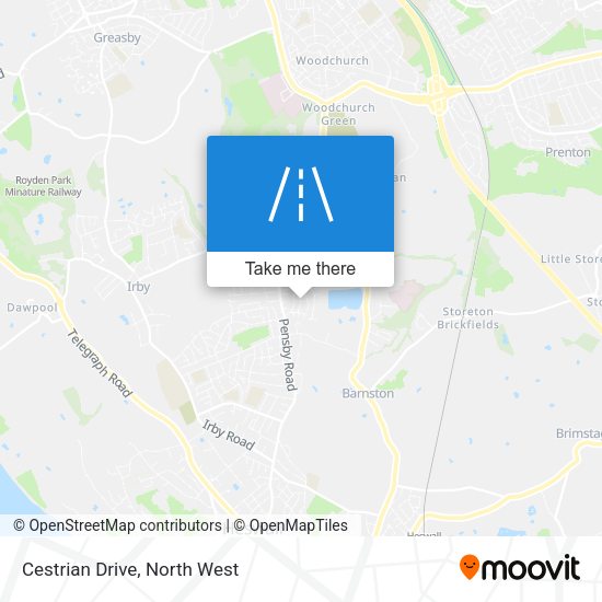 Cestrian Drive map