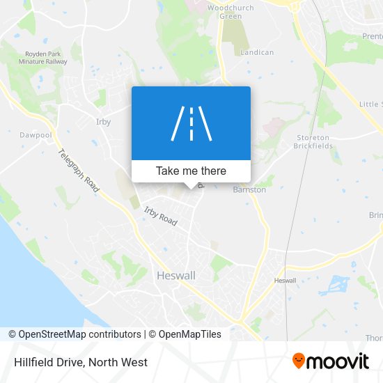 Hillfield Drive map
