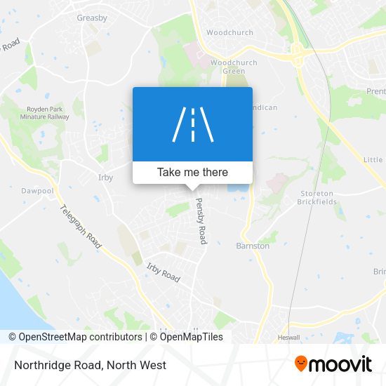 Northridge Road map
