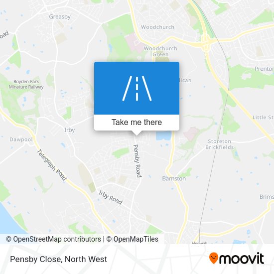 Pensby Close map