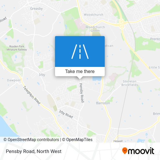 Pensby Road map