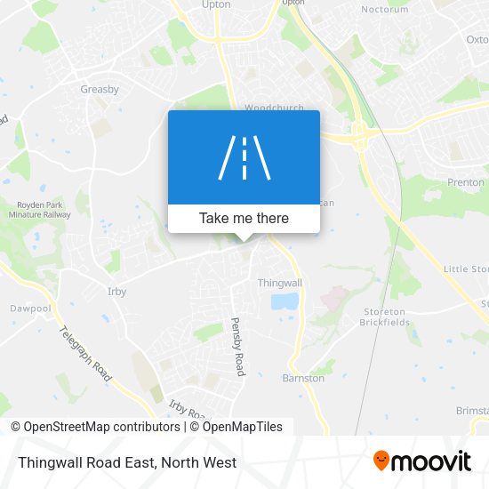 Thingwall Road East map