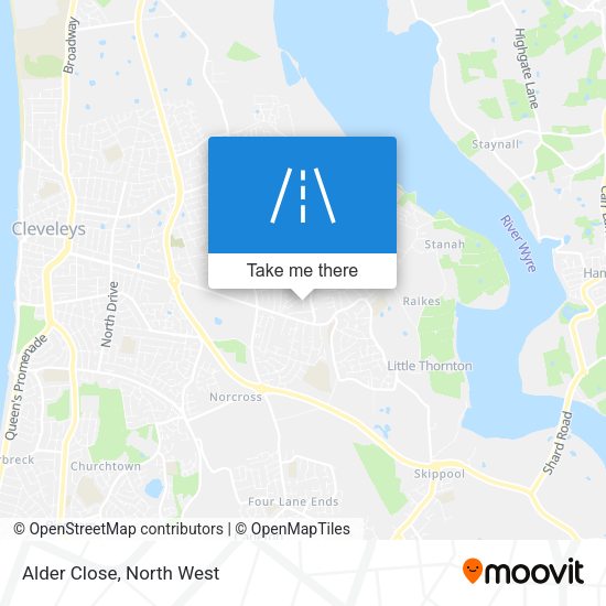 Alder Close map