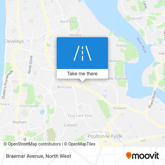 Braemar Avenue map