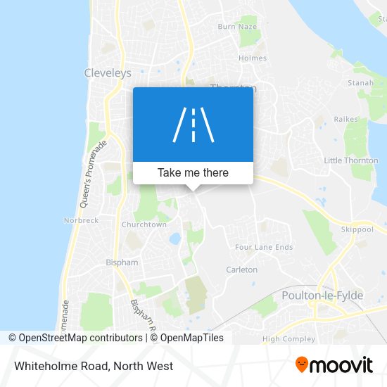 Whiteholme Road map