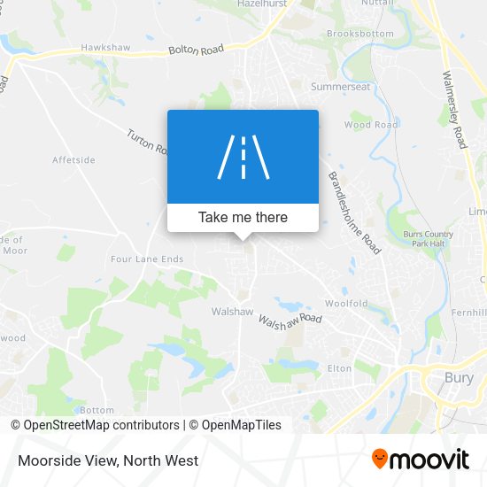Moorside View map