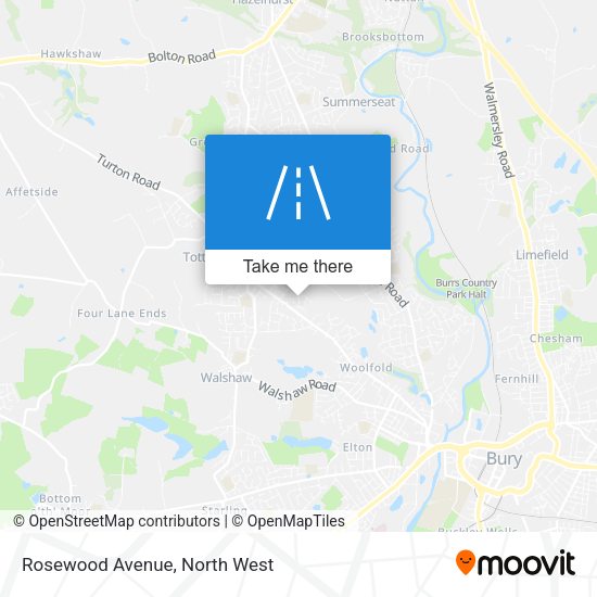 Rosewood Avenue map