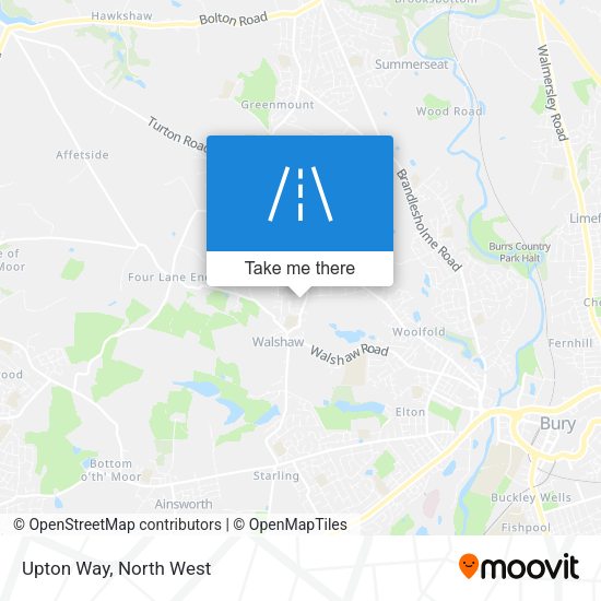 Upton Way map