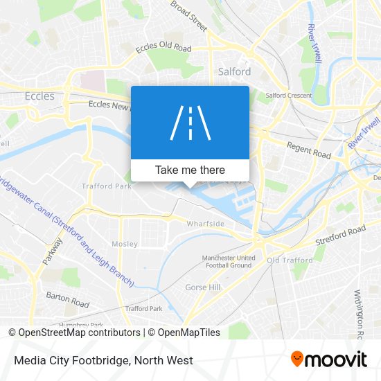 Media City Footbridge map