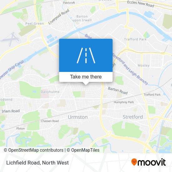 Lichfield Road map