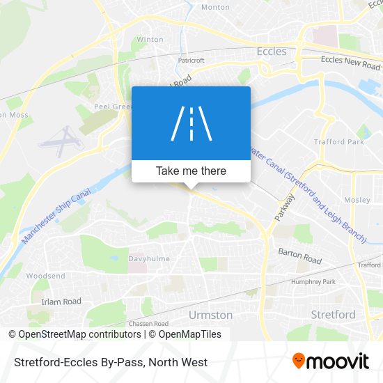 Stretford-Eccles By-Pass map