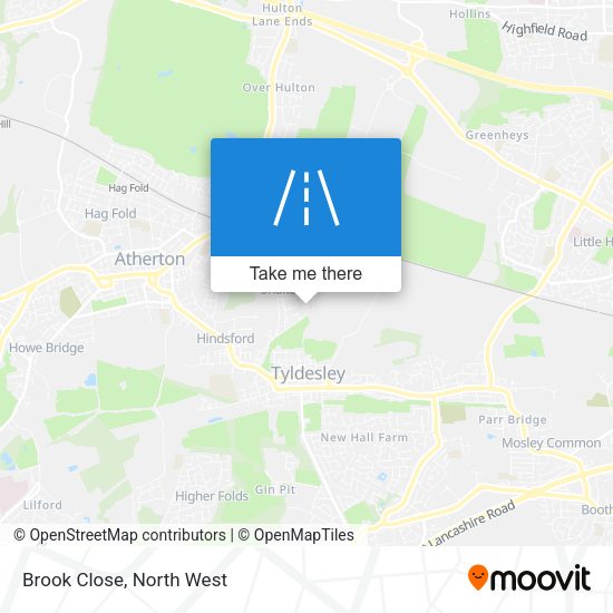 Brook Close map