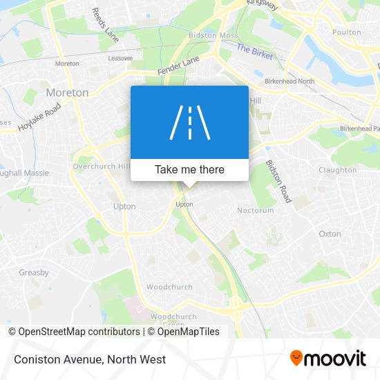 Coniston Avenue map