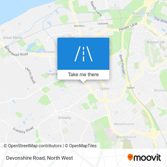 Devonshire Road map
