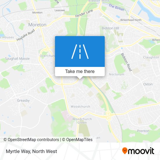 Myrtle Way map
