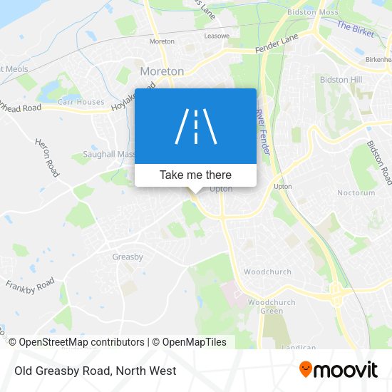 Old Greasby Road map