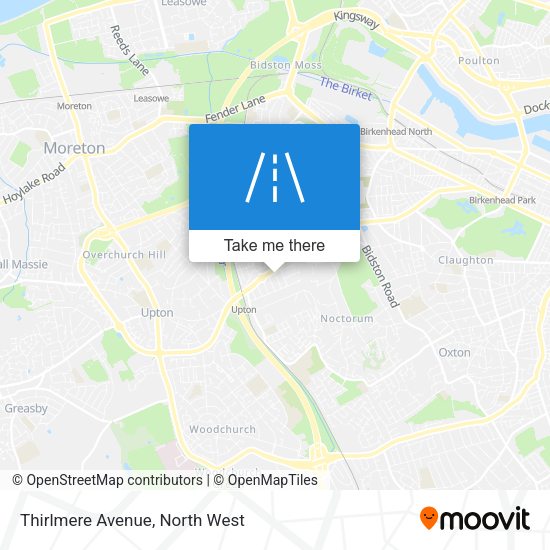 Thirlmere Avenue map
