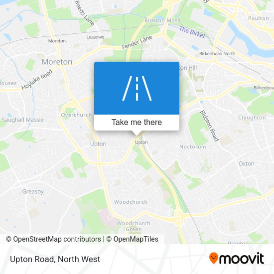 Upton Road map