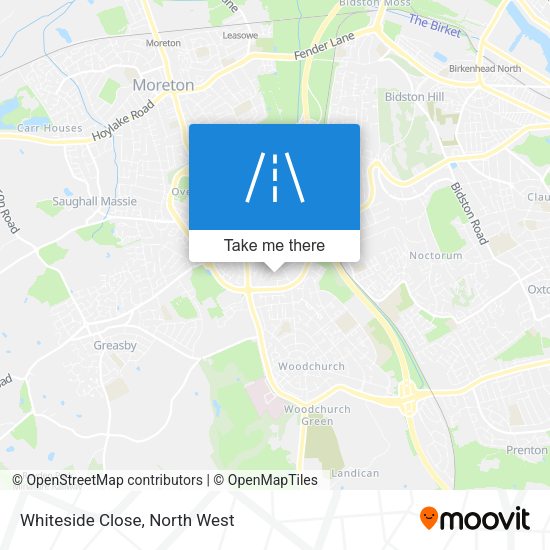 Whiteside Close map