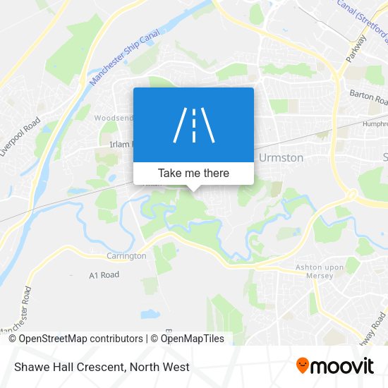 Shawe Hall Crescent map