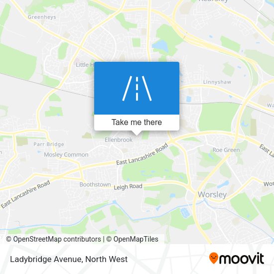 Ladybridge Avenue map