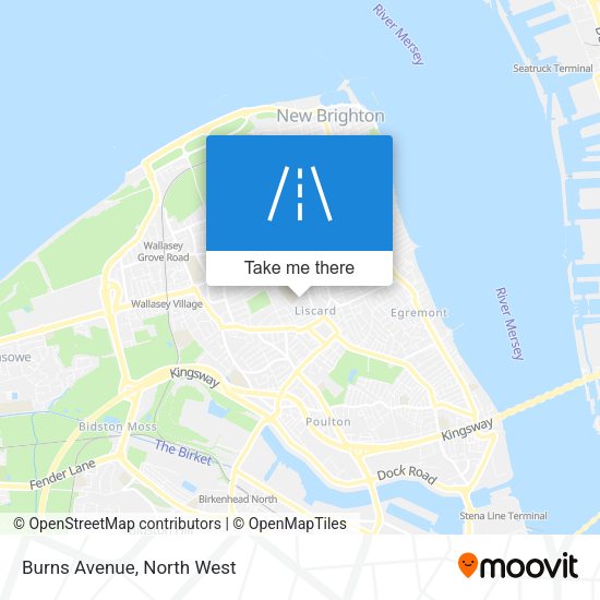 Burns Avenue map
