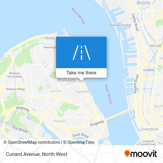 Cunard Avenue map