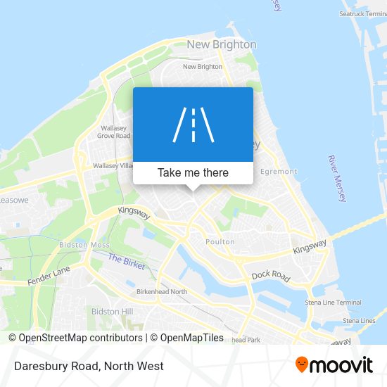 Daresbury Road map