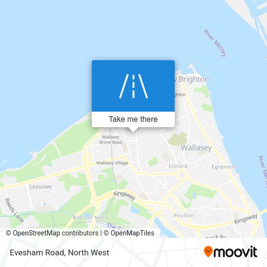 Evesham Road map
