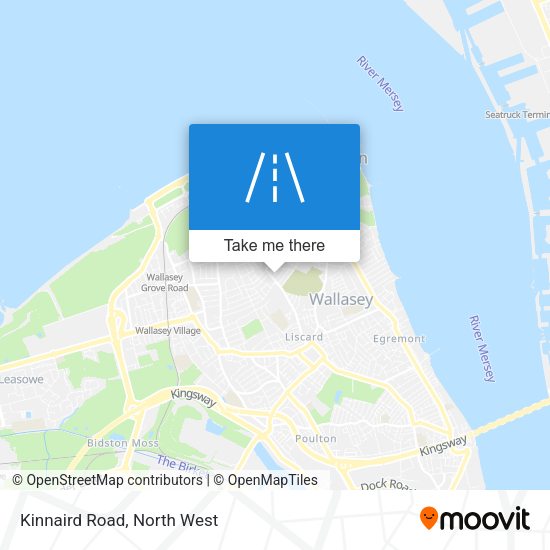 Kinnaird Road map