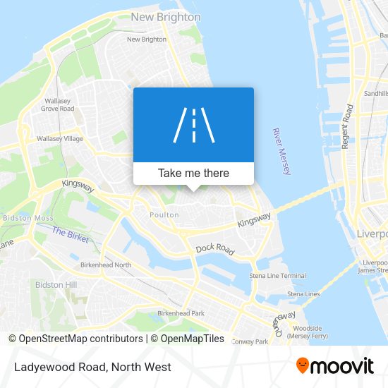 Ladyewood Road map