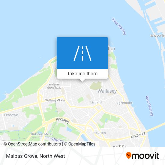 Malpas Grove map