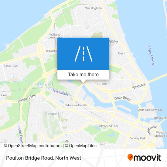 Poulton Bridge Road map