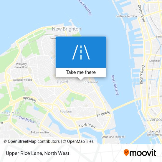 Upper Rice Lane map