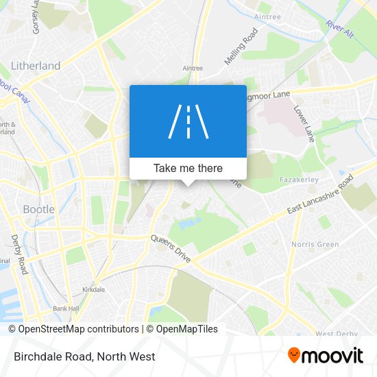 Birchdale Road map