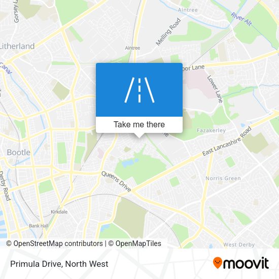 Primula Drive map