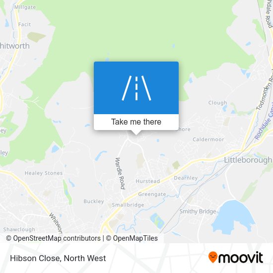 Hibson Close map