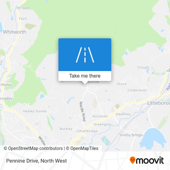Pennine Drive map