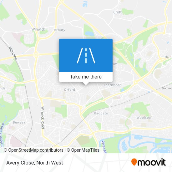 Avery Close map