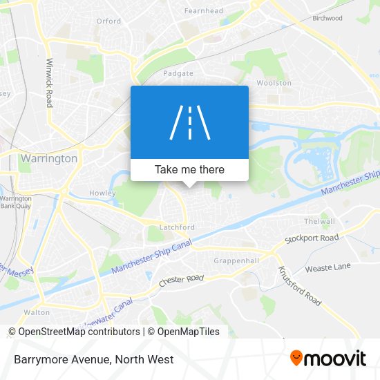 Barrymore Avenue map