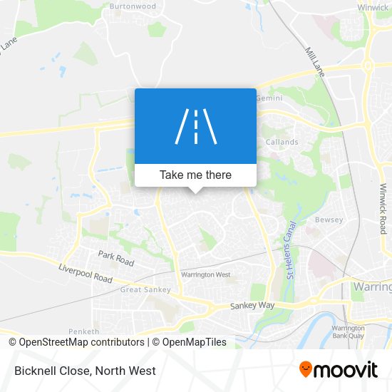 Bicknell Close map