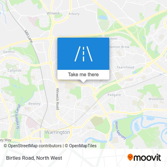 Birtles Road map