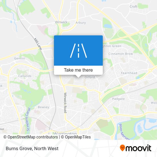Burns Grove map