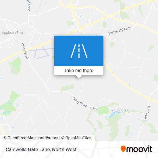 Caldwells Gate Lane map