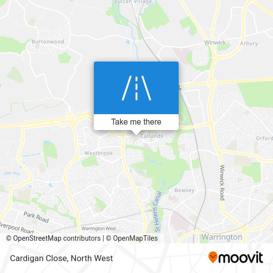 Cardigan Close map