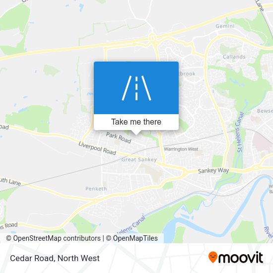 Cedar Road map