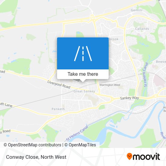 Conway Close map