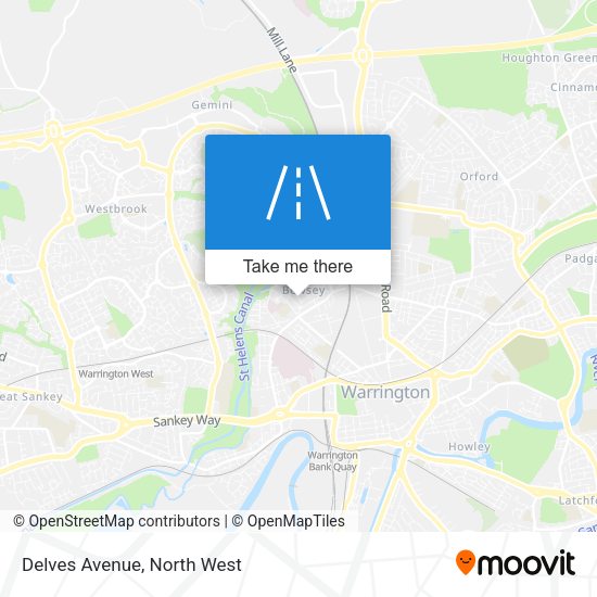 Delves Avenue map