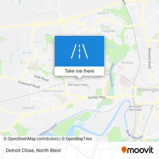 Detroit Close map